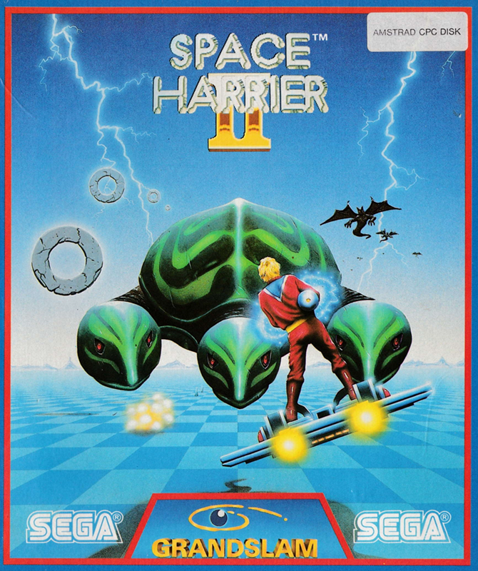 Space Harrier II box art for Amstrad CPC